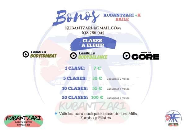 Bonos Fitness – Les Mills | Kubantzari +K Baile